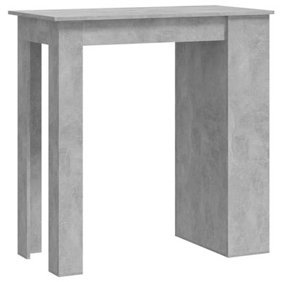 vidaXL Bar Table with Storage Rack Concrete Grey 102x50x103.5 cm