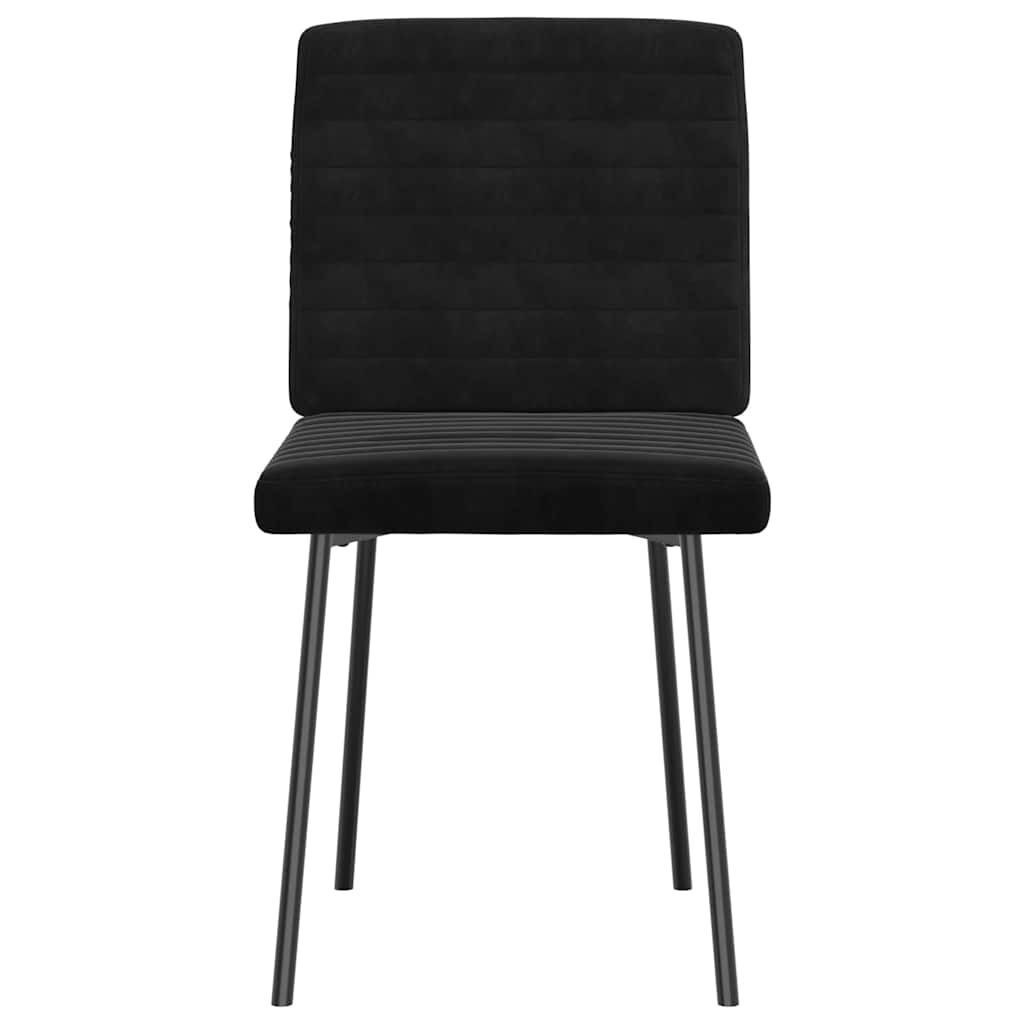 vidaXL Dining Chairs 2 pcs Black Velvet