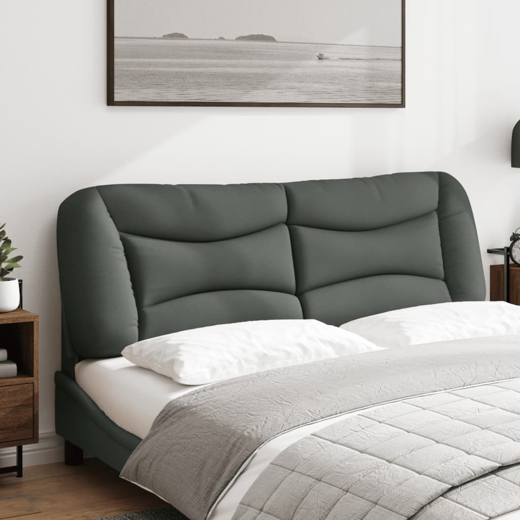 vidaXL Headboard Cushion Dark Grey 152 cm Queen Fabric