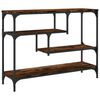 vidaXL Console Table Smoked Oak 100x30x75 cm Engineered Wood
