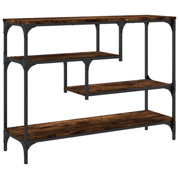 vidaXL Console Table Smoked Oak 100x30x75 cm Engineered Wood