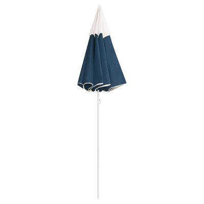 vidaXL Garden Parasol with Steel Pole Blue 180 cm