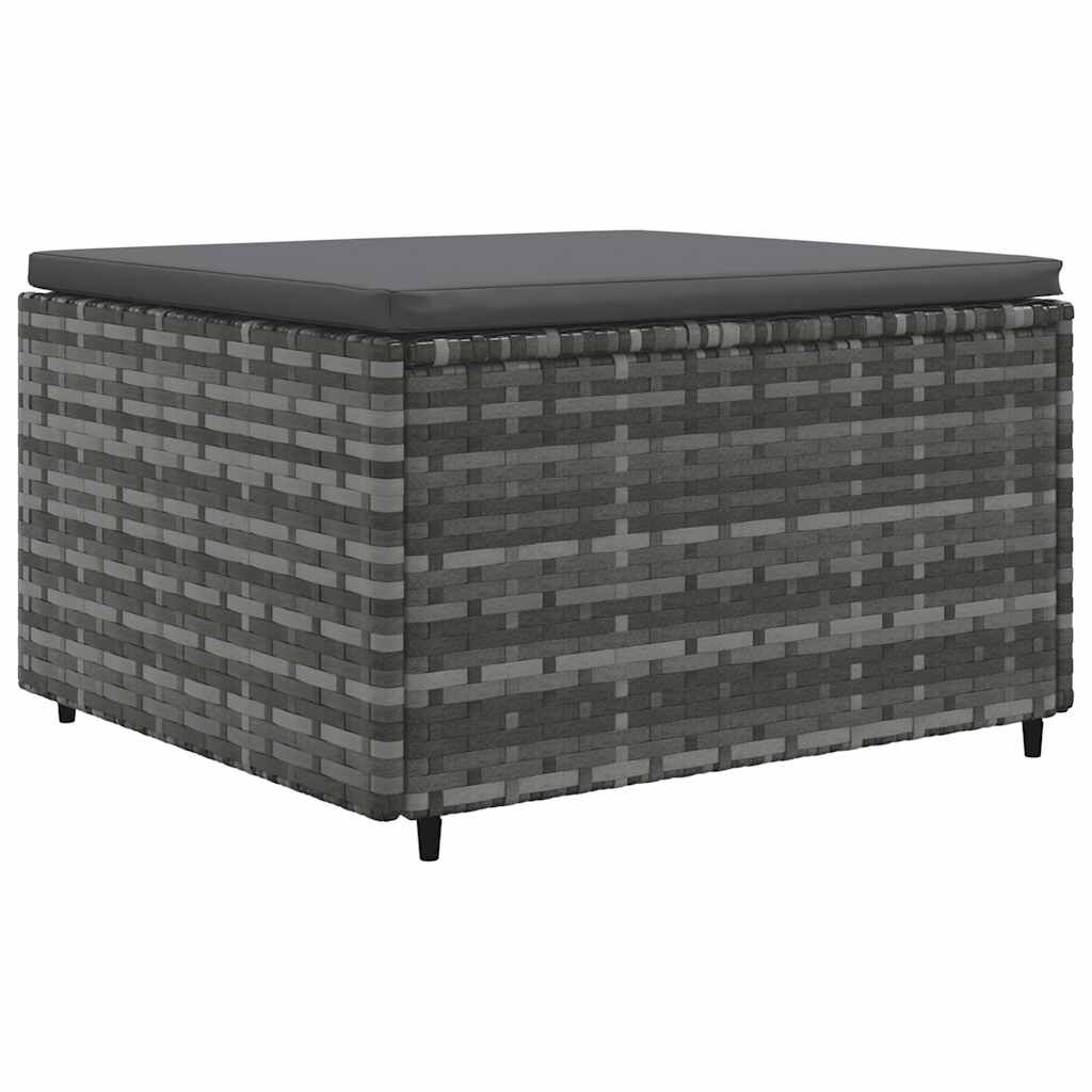 vidaXL 5 Piece Garden Lounge Set with Cushions Grey Poly Rattan