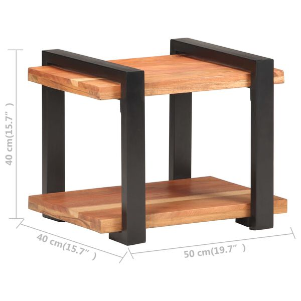 vidaXL Bedside Cabinet 50x40x40 cm Solid Acacia Wood