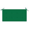 vidaXL Garden Bench with Green Cushion 112 cm Solid Teak Wood