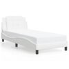 vidaXL Bed Frame with LED without Mattress "Zadar" White 100x190 cm