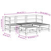 vidaXL 5 Piece Garden Lounge Set White Solid Wood Pine