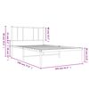 vidaXL Metal Bed Frame without Mattress with Headboard White 100x190cm