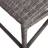 vidaXL Garden Bench 120 cm Poly Rattan Grey