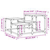 vidaXL Coffee Table Smoked Oak 68x68x40 cm Engineered Wood