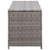 vidaXL Garden Storage Box Grey 120x50x60 cm Poly Rattan