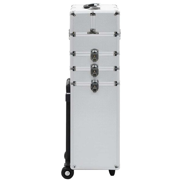 vidaXL Make-up Trolley Aluminium Silver
