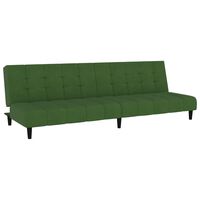 vidaXL 2-Seater Sofa Bed Dark Green Velvet