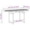 vidaXL Garden Dining Table (120-170)x80x75 cm Solid Acacia Wood