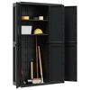 vidaXL Outdoor Storage Cabinet Black 97x37x165 cm PP