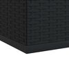 vidaXL Garden Cushion Box PE Rattan 100x97.5x104 cm Black