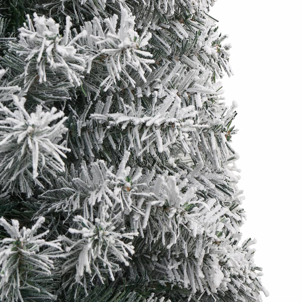 vidaXL Slim Christmas Tree with Stand and Flocked Snow 270 cm PVC
