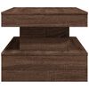 vidaXL Coffee Table with LED Lights Brown Oak 90x50x40 cm