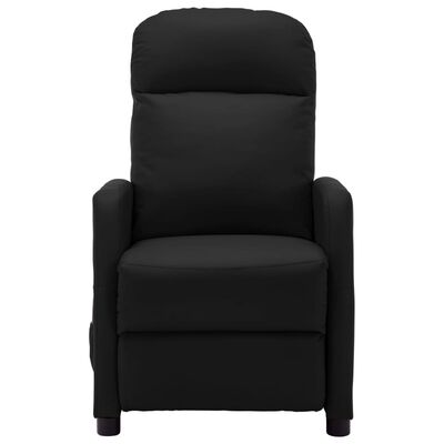 vidaXL Electric Massage Chair Black Faux Leather