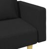 vidaXL 2-Seater Sofa Bed with Pillows and Footstool Black Fabric