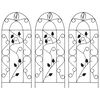 vidaXL Plant Climbing Racks 3 pcs Black 40x100 cm Iron