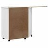 vidaXL Rolling Cabinet with Desk MOSS White Solid Wood Pine