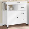 vidaXL Kitchen Trolley MONZA 84x40x90 cm Solid Wood Pine