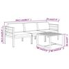 vidaXL 4 Piece Garden Lounge Set with Cushions Aluminium Anthracite