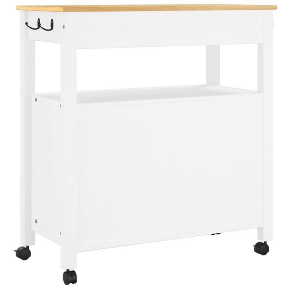 vidaXL Kitchen Trolley MONZA 84x40x90 cm Solid Wood Pine