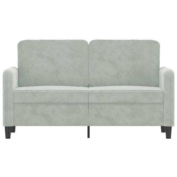 vidaXL 2-Seater Sofa Light Grey 120 cm Velvet