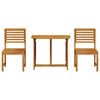 vidaXL Garden Bistro Set 3 pcs Brown Solid Acacia Wood