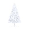 vidaXL Artificial Half Pre-lit Christmas Tree with Stand White 120 cm PVC