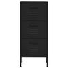 vidaXL Storage Cabinet Black 42.5x35x101.5 cm Steel