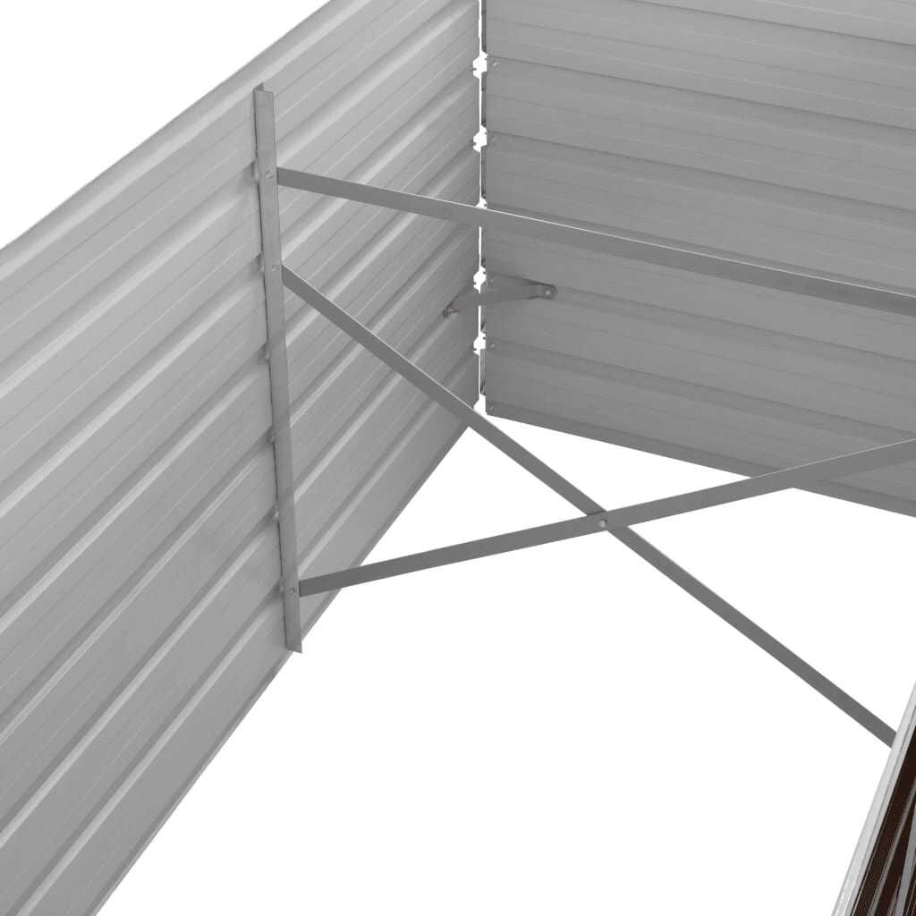 vidaXL Garden Raised Bed Brown 240x80x45 cm Galvanised Steel