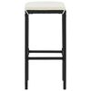 vidaXL 3 Piece Garden Bar Set with Cushions Poly Rattan Black