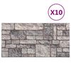 vidaXL 3D Wall Panels with Light Grey Brick Design 10 pcs EPS