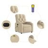 vidaXL Electric Massage Recliner Chair Cream Fabric