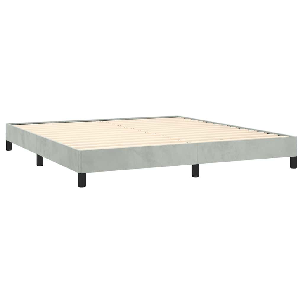 vidaXL Bed Frame without Mattress Light Grey California King Velvet