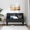 vidaXL Bench with Backrest Black 112x65.5x75 cm Faux Leather