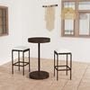 vidaXL 3 Piece Garden Bar Set with Cushions Poly Rattan Brown