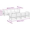 vidaXL 9 Piece Garden Sofa Set with Cushions Solid Wood Pine