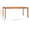 vidaXL 9 Piece Garden Dining Set 180x90 cm Solid Teak Wood