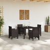 vidaXL Garden Dining Set 5 pcs Brown Polt rattan