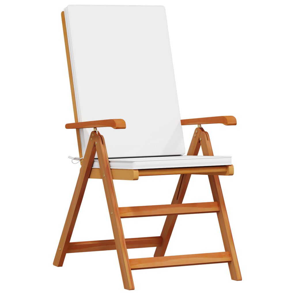 vidaXL Reclining Garden Chairs with Cushions 4 pcs Solid Teak Wood