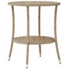 vidaXL 3 Piece Bistro Set with Cushions Beige Poly Rattan