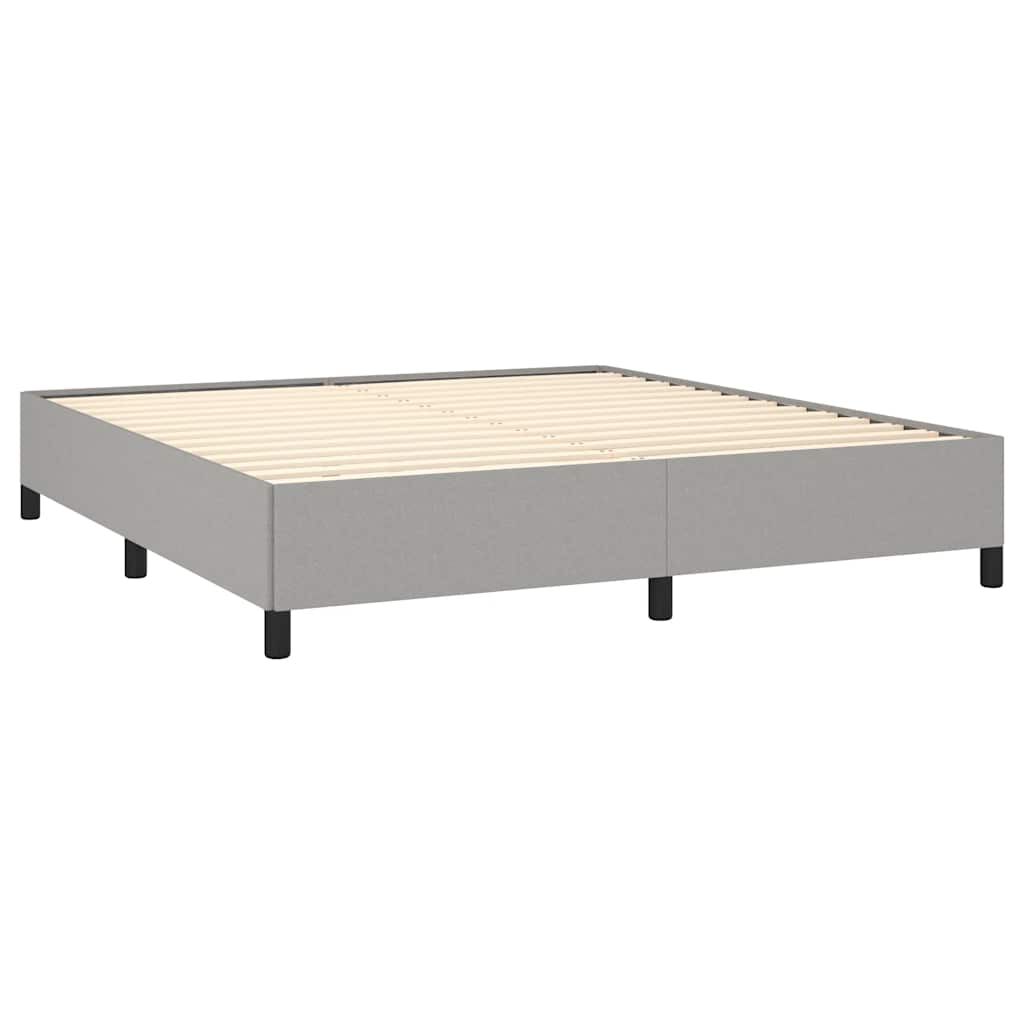 vidaXL Bed Frame without Mattress Light Grey 152x203 cm Queen Fabric