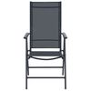 vidaXL 5 Piece Outdoor Dining Set Aluminium and Textilene Black