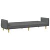 vidaXL 2-Seater Sofa Bed with Footstool Dark Grey Fabric