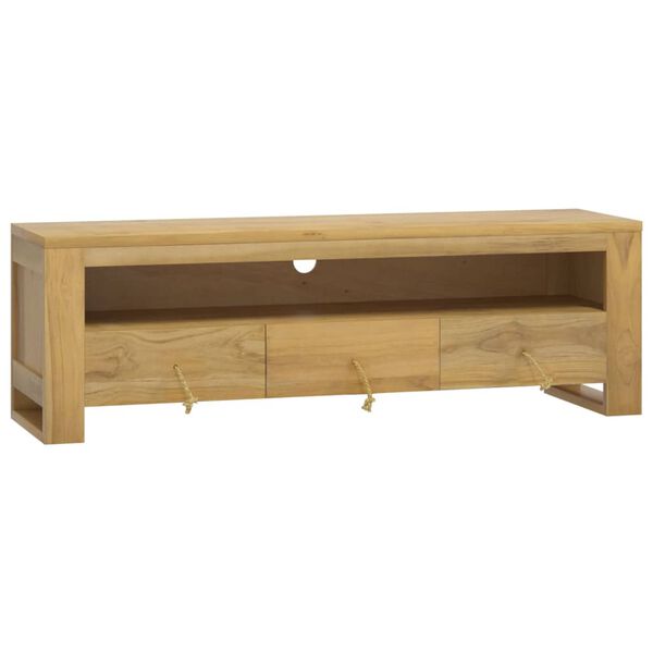 vidaXL TV Cabinet 110x30x35 cm Solid Wood Teak
