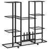 vidaXL Flower Stand with Wheels 94.5x24.5x91.5 cm Black Iron